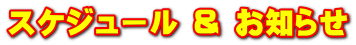スケジュール & お知らせ